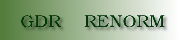 Logo GDR Renormalisation